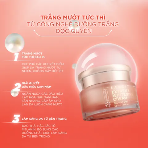 Bộ đôi Serum mờ nám 50ml và Kem dưỡng trắng 50ml LANCI dưỡng da trắng mướt