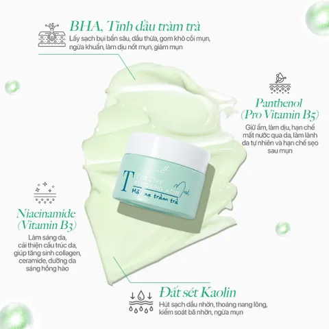 Mặt Nạ Đất Sét Tràm Trà – GUO Tea Tree Mask 50gr