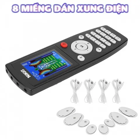 Máy Massage Xung Điện Nikio NK-103A - Thiết Bị 4 Kênh, 8 Miếng Dán, 16 Chế Độ và 20 Cường Độ Giúp Giảm Đau Mỏi Hiệu Quả