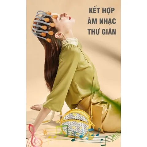 Máy Massage Đầu Bạch Tuộc Nikio NK-113 - Thiết Kế 3D, Công Nghệ Rung, 20 Chân Massage, Kích Thích Tuần Hoàn Máu, Thư Giãn Tinh Thần