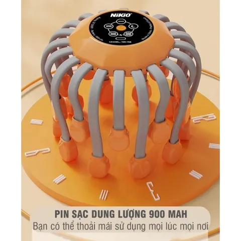Máy Massage Đầu Bạch Tuộc Nikio NK-113 - Thiết Kế 3D, Công Nghệ Rung, 20 Chân Massage, Kích Thích Tuần Hoàn Máu, Thư Giãn Tinh Thần