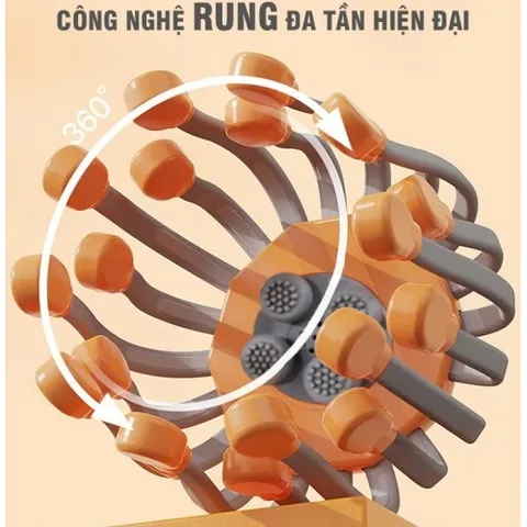 Máy Massage Đầu Bạch Tuộc Nikio NK-113 - Thiết Kế 3D, Công Nghệ Rung, 20 Chân Massage, Kích Thích Tuần Hoàn Máu, Thư Giãn Tinh Thần