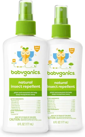 (Có bill nhập) Xịt chống muỗi, côn trùng Babyganics dành cho trẻ - hàng Mỹ - 177ml