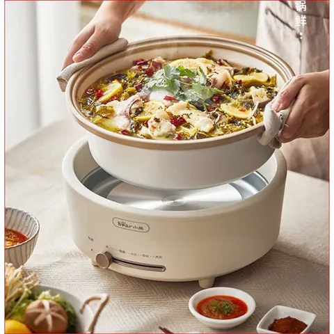 Nồi Lẩu Điện Đa Năng Bear DHG-P50F1 - Thiết Kế Sang Trọng, 5L, Công Suất 1500W, Thích Hợp Lẩu, Nấu, Chiên, Rán, Dễ Dàng Vệ Sinh