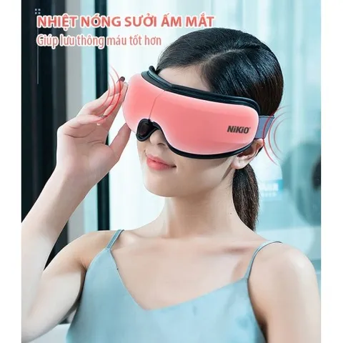 Máy Massage Mắt Nikio NK-116 - Công Nghệ Xoa Bóp Khí Nén, Nhiệt Nóng & Bluetooth Kết Nối Nghe Nhạc Thư Giãn Tối Ưu