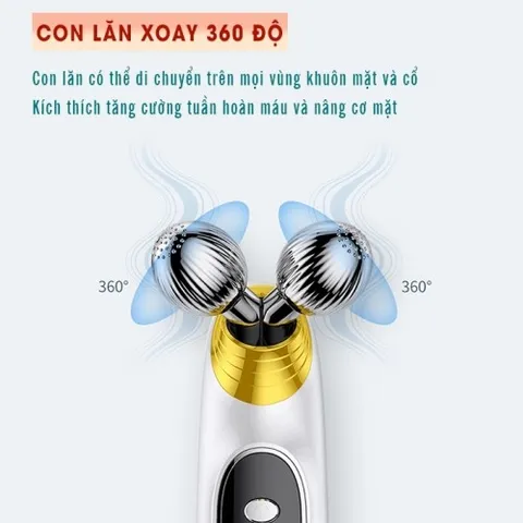 Máy Nâng Cơ Mặt Nikio NK-125 - Thiết Bị Massage Để Tạo Cằm V-Line, Công Nghệ Điện Di EMS Giúp Da Tươi Trẻ, Chống Lão Hóa