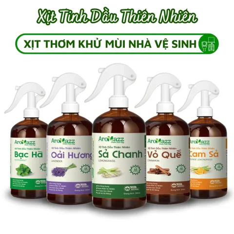 Xịt Khử Mùi Phòng Từ Tinh Dầu AroMazz - 300ml, Nhiều Hương Thơm Thiên Nhiên, Giúp Khử Mùi, Thanh Lọc Không Khí