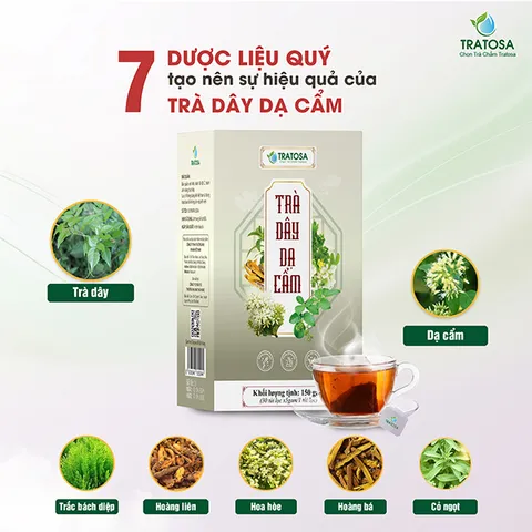 Trà dây dạ cẩm TRATOSA 7 vị giúp giảm viêm loét dạ dày
