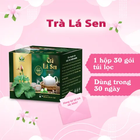 Trà Lá Sen - Hộp 30 Túi Lọc Dễ Uống, Mát Lành