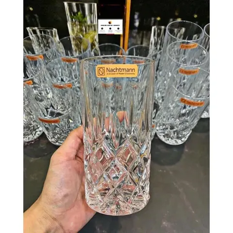 Bộ 6 cốc Nachtmann Noblesse 375ml - Chất liệu pha lê cao cấp, Thiết kế sang trọng, Phù hợp cho rượu whisky và trang trí đẳng cấp