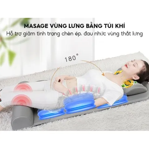 Nệm Massage Toàn Thân Nikio NK-152 - Đa Năng Xoa Bóp, Rung, Nhiệt Hồng Ngoại & Túi Khí - Giúp Giải Tỏa Căng Thẳng, Nhức Mỏi