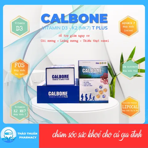Viên uống bổ sung canxi - CALBONE VITAMIN D3 - K2 (MK7) T PLUS