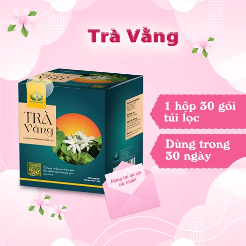 Trà Vằng Túi Lọc nhỏ gọn dễ dàng pha uống hộp 30 gói trong túi bạc