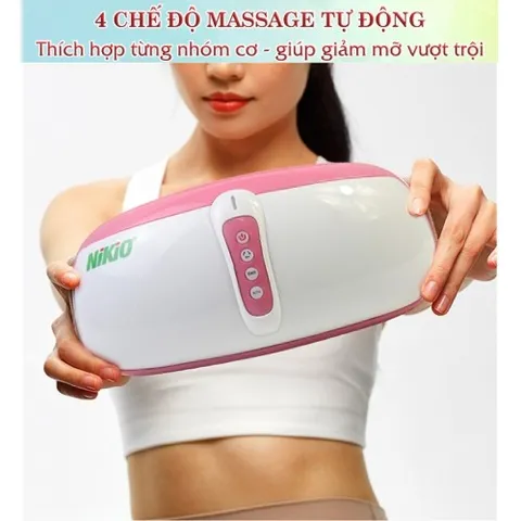 Máy Massage Bụng Rung Lắc Nikio NK-169DC - Giảm Mỡ Thừa Nhanh Chóng, Công Nghệ Hồng Ngoại, Pin Sạc Tiện Lợi cho Phụ Nữ Sau Sinh