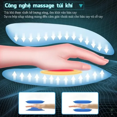Máy Massage Bàn Tay Nikio NK-330 - Công Nghệ Áp Suất Khí Nén, Nhiệt Nóng Giảm Đau, Tê Tay - Thiết Bị Massage Hiện Đại Cho Văn Phòng, Người Già