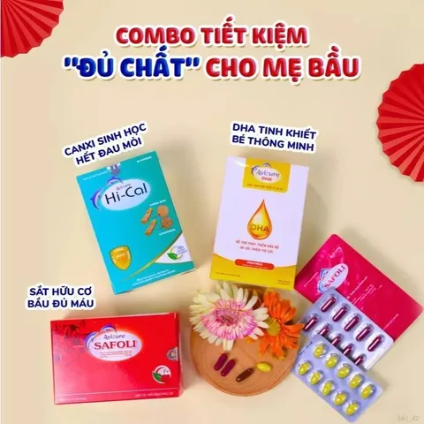 Combo Vitamin Tổng Hợp Avisure cho Bà Bầu - HiCal Canxi, Safoli Sắt, DHA Phát Triển Toàn Diện Cho Mẹ và Bé