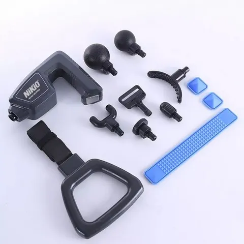 Súng massage giãn cơ toàn thân Nikio NK-275 - Thiết bị massage 6 tốc độ, 7 đầu massage hỗ trợ thư giãn và phục hồi cơ bắp hiệu quả.