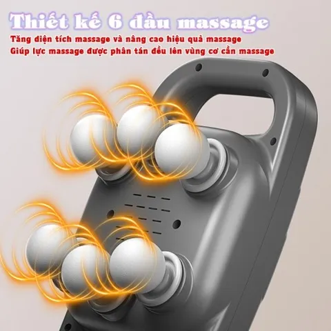 Máy massage lưng Nikio NK-272 PRO - Đấm lưng 6 đầu, 9 chế độ, 20 cường độ, pin sạc 2000mAh, thư giãn và giải tỏa căng thẳng hiệu quả