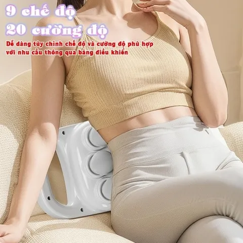 Máy massage lưng Nikio NK-272 PRO - Đấm lưng 6 đầu, 9 chế độ, 20 cường độ, pin sạc 2000mAh, thư giãn và giải tỏa căng thẳng hiệu quả