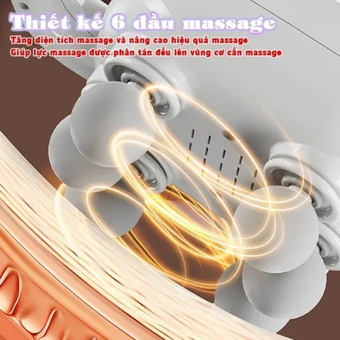 Máy massage lưng Nikio NK-272 PRO - Đấm lưng 6 đầu, 9 chế độ, 20 cường độ, pin sạc 2000mAh, thư giãn và giải tỏa căng thẳng hiệu quả