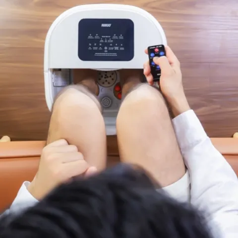 Bồn Ngâm Chân Massage Gấp Gọn Nikio NK-193 - Thiết Kế Tiện Lợi, Công Nghệ Nóng PTC, 4 Chế Độ Ngâm Chân, Điều Khiển Remote