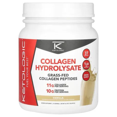 COLLAGEN HYDROLYSATE -COLLAGEN THỦY PHÂN- KETOLOGIC -1LBS(#454 GR) - 37 SERVINGS