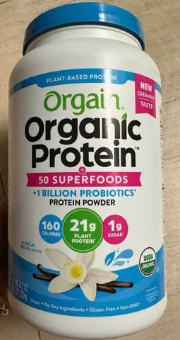 Bột Protein Hữu Cơ Orgain Organic Protein 1.22kg - 21g Đạm Thực Vật, 50 Siêu Thực Phẩm, Hương Vani, Dinh Dưỡng Tốt Cho Gia Đình