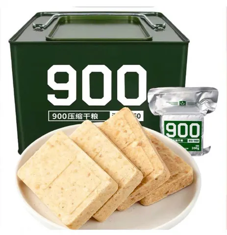 Hộp 4kg Lương Khô Quân Đội Trung Quốc 900 Ba Sao - Thực Phẩm Dinh Dưỡng, Tiện Lợi Cho Đi Phượt, Dự Trữ, Quà Tặng