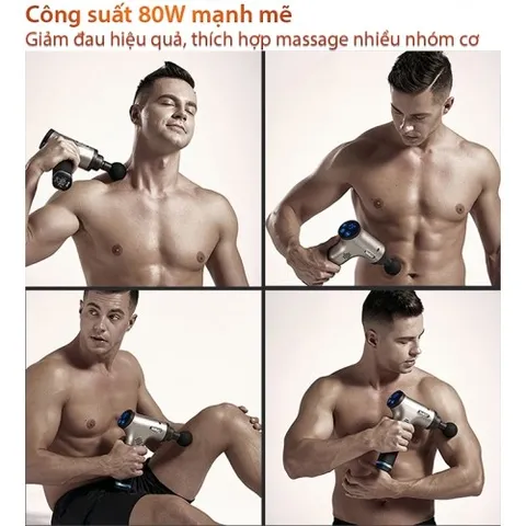 Súng massage cầm tay Nikio NK-171 - Sạc chạm thông minh, 6 đầu matxa độc đáo