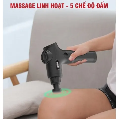 Súng Massage Cầm Tay Nikio NK-170B - 6 Đầu Massage & 5 Chế Độ, Giúp Giảm Đau Cơ Bắp Tại Nhà - Thiết Bị Chăm Sóc Sức Khỏe Đa Năng