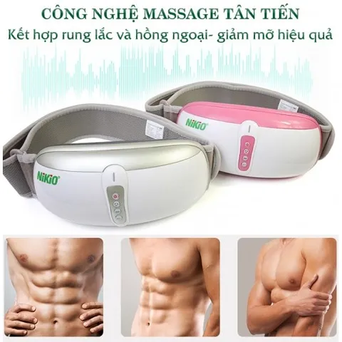 Máy Massage Bụng Rung Lắc Nikio NK-169DC - Pin Sạc Tiện Lợi, Nhiệt Hồng Ngoại Giúp Giảm Mỡ Thừa Tại Nhà, Vòng Eo Thon Gọn Như Mơ