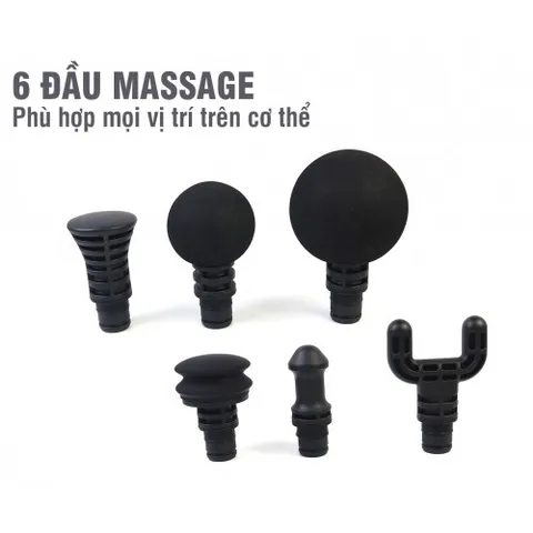 Súng Massage Cầm Tay Booster PRO 3 - 126W Cao Cấp, 6 Đầu Massage, Giảm Đau Nhức Hiệu Quả, Phục Hồi Cơ Bắp Tối Ưu
