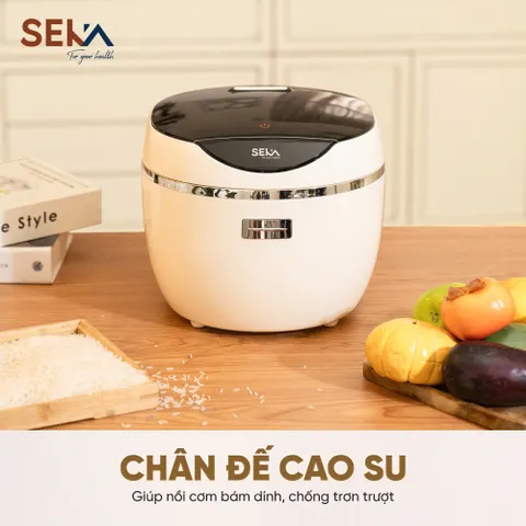 Nồi Cơm Điện Tách Đường SEKA SK1009 - Chất Liệu Inox, Dung Tích 1.8L, Công Nghệ Nấu Thông Minh, Hàng Chính Hãng