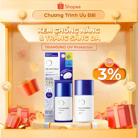 Kem Chống Nắng Dưỡng Trắng Da Transino Nhật Bản 30ml - SPF50+ PA++++, Chống Nám, Đa Chức Năng, Phù Hợp Da Nhạy Cảm