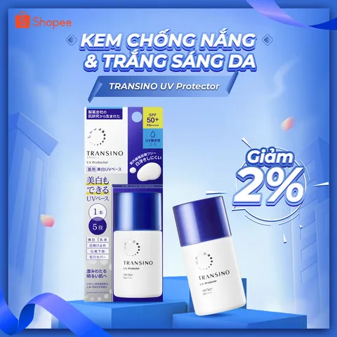 Kem Chống Nắng Dưỡng Trắng Da Transino Nhật Bản 30ml - SPF50+ PA++++, Chống Nám, Đa Chức Năng, Phù Hợp Da Nhạy Cảm