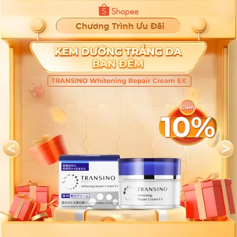 Kem Dưỡng Trắng Da Ban Đêm Transino Whitening Repair Cream EX 35g - Chuyên Sâu, Giúp Giảm Nám, Dưỡng Ẩm Cho Mọi Loại Da