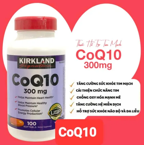 Viên uống Kirkland CoQ10 300mg Mỹ, 100 viên - Hỗ trợ sức khỏe tim mạch, tân trang năng lượng cho cơ thể