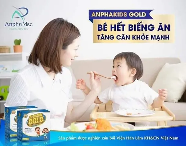 Siro Anphakids Gold cho trẻ biếng ăn - Tăng cường sức đề kháng, hỗ trợ tiêu hóa, giúp ăn ngon ngủ tốt - Dạng ống 10ml, Hộp 30 ống