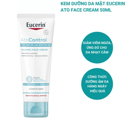 Kem Dưỡng Eucerin AtoControl 50mL - Kem Giảm Ngứa, Viêm Da, Cấp Ẩm Cho Mọi Loại Da, An Toàn Cho Trẻ Em, Da Nhạy Cảm