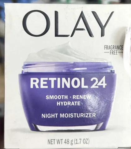 Kem Dưỡng Da Ban Đêm Olay Regenerist Retinol 24 - 48g, Chống Lão Hóa, Làm Trắng Da, Xoá Nếp Nhăn, Giữ Ẩm 24 Giờ, Mỹ