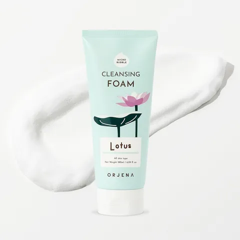 Sữa Rửa Mặt Orjena Chiết Xuất Sen Hồng 180ML - Sạch Da, Không Chứa Hóa Chất Độc Hại, Dành Cho Mọi Loại Da