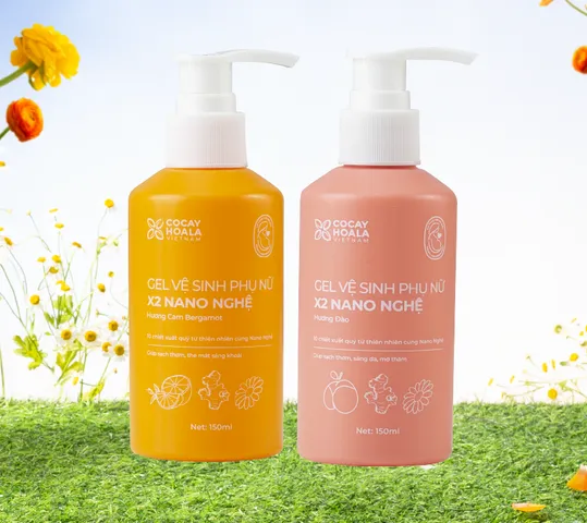 Dung Dịch Vệ Sinh Phụ Nữ Hồng Mịn Gel X2 Nano Nghệ 150ml - Làm Sạch, Khử Mùi, Giúp Se Khít Vùng Kín, An Toàn Cho Phụ Nữ