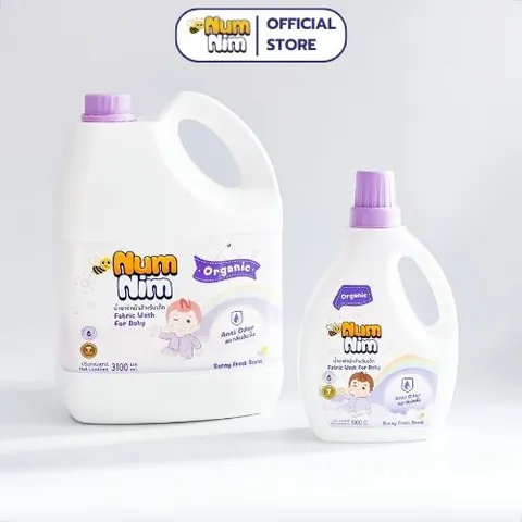 Nước Giặt Cho Bé NumNim Thái Lan 3.1L - Khử Mùi Hiệu Quả, Thành Phần Hữu Cơ, Dịu Nhẹ, An Toàn Cho Trẻ 0-5 Tuổi