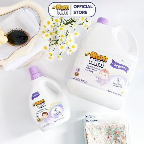 Nước Giặt Cho Bé NumNim Thái Lan 3.1L - Khử Mùi Hiệu Quả, Thành Phần Hữu Cơ, Dịu Nhẹ, An Toàn Cho Trẻ 0-5 Tuổi