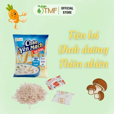 Cháo Yến Mạch Gạo Lứt Giảm Cân Ăn Liền Tâm Minh - Thực Phẩm Dinh Dưỡng Tiện Lợi Chay Mặn, Chỉ 3 Phút Nấu Nóng Hổi