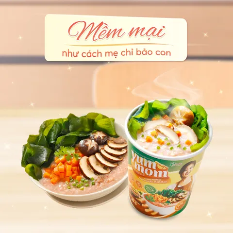 Cháo Gạo Lứt Rong Biển Yến Mạch Ăn Liền 45g Yum Mom - Dinh Dưỡng Cao, Hỗ Trợ Tiêu Hóa, Tiện Lợi Cho Bé Ăn Dặm