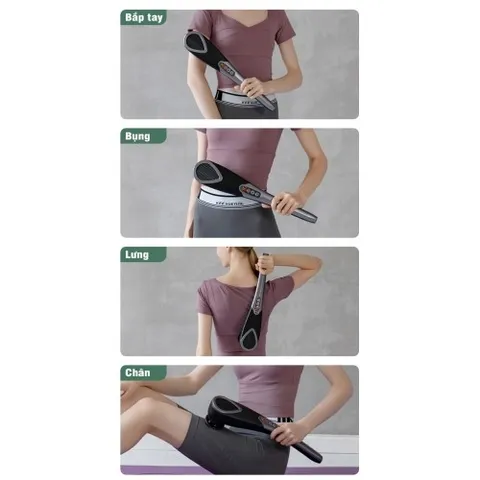 Máy massage cầm tay Puli PL-621DC3 - 5 đầu massage, 5 chế độ rung, pin sạc 1800mAh, giảm đau nhức, thư giãn hiệu quả tại nhà