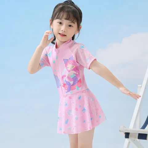 Váy Bơi Nàng Tiên Cá Cho Bé Gái - Đồ Bơi 1 Mảnh Dễ Thương, Chống Nắng UPF50+