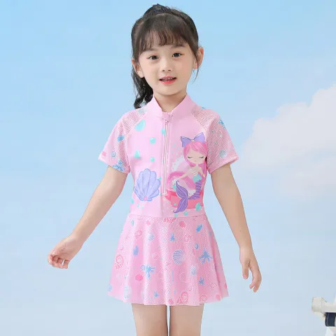Váy Bơi Nàng Tiên Cá Cho Bé Gái - Đồ Bơi 1 Mảnh Dễ Thương, Chống Nắng UPF50+
