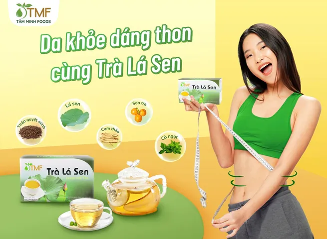 Trà lá sen túi lọc an thần ngủ ngon giảm cân 20 gói - Tâm Minh Foods - Thảo mộc tự nhiên giúp thư giãn và hỗ trợ sức khỏe.